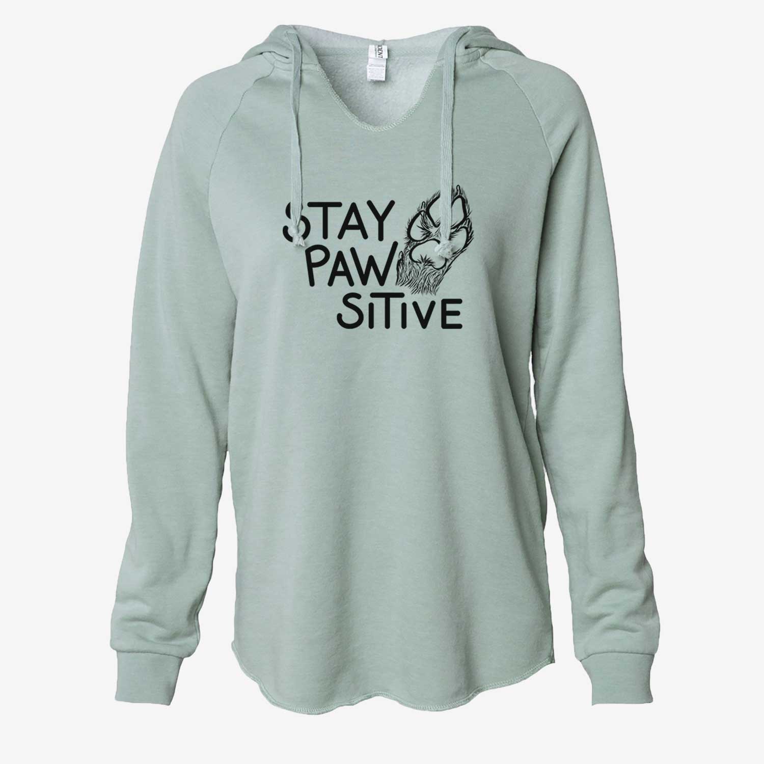 Stay Pawsitive - Dog Paw  - Cali Wave Hooded Sweatshirt