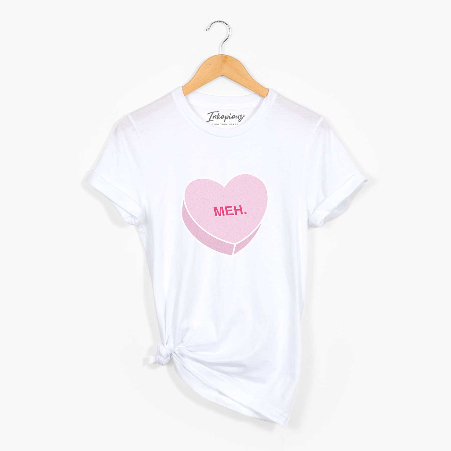 Meh Valentine Candy Heart  - Unisex Crewneck