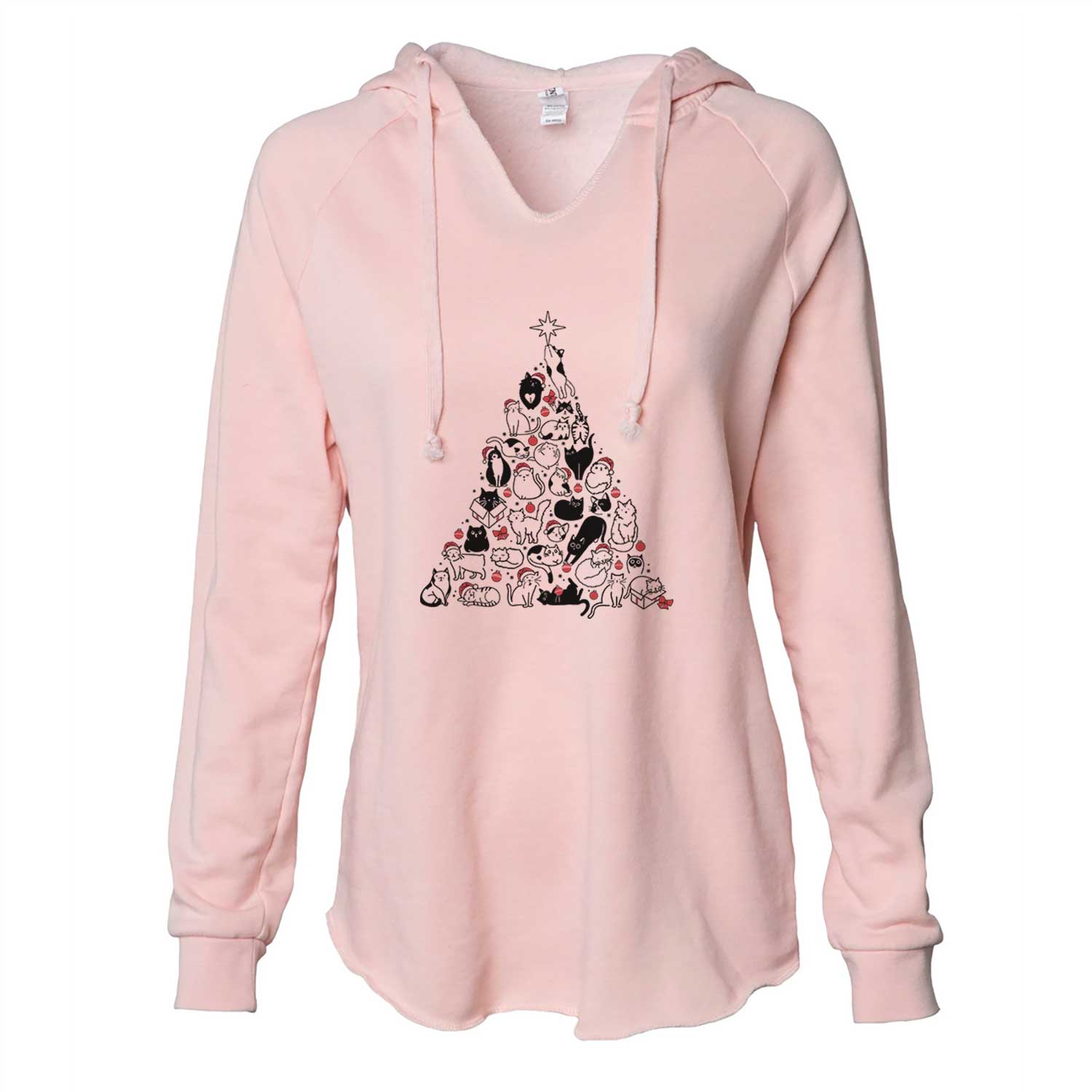 Christmas Tree of Cats - Cali Wave Hooded Sweatshirt