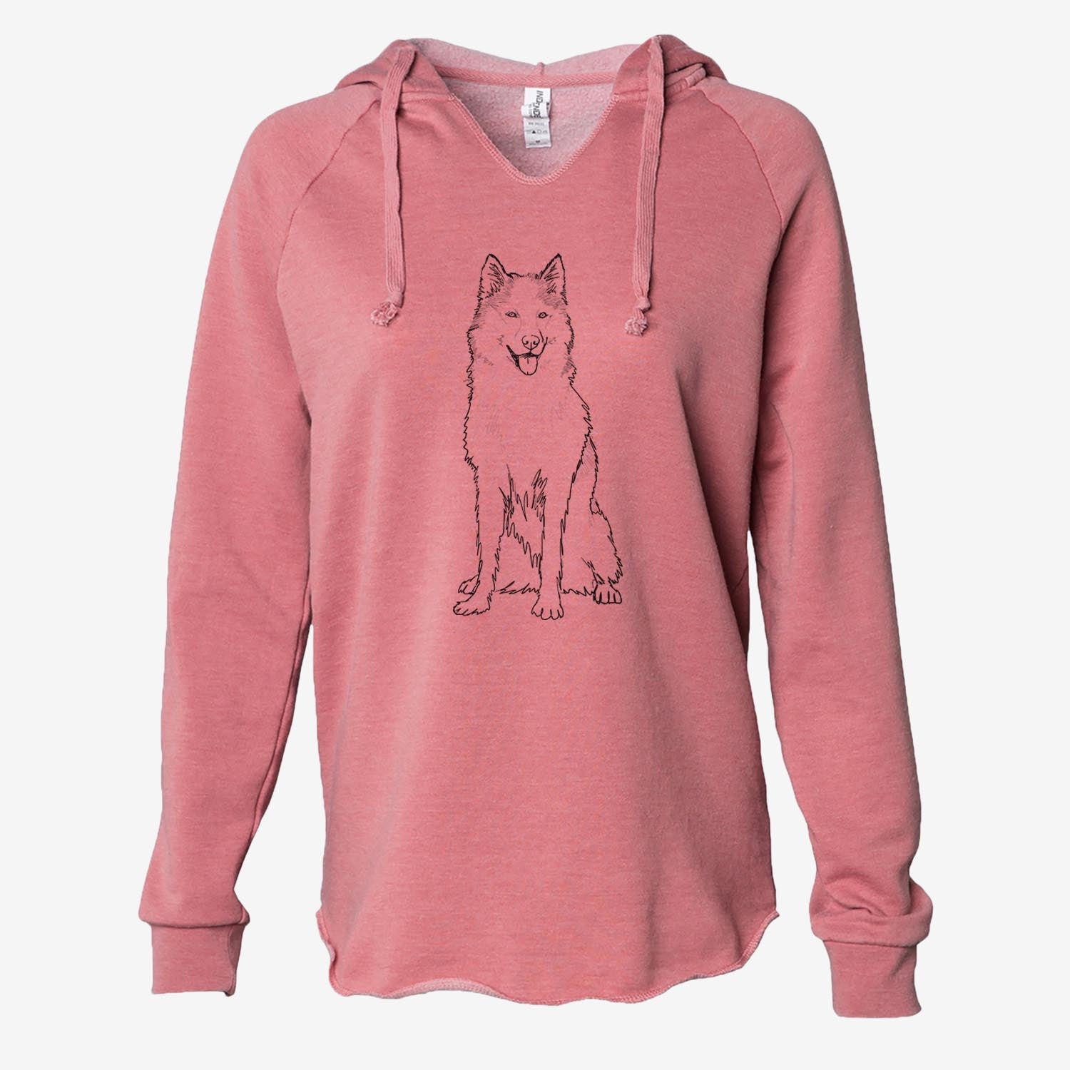 Doodled Allie the Siberian Husky - Cali Wave Hooded Sweatshirt