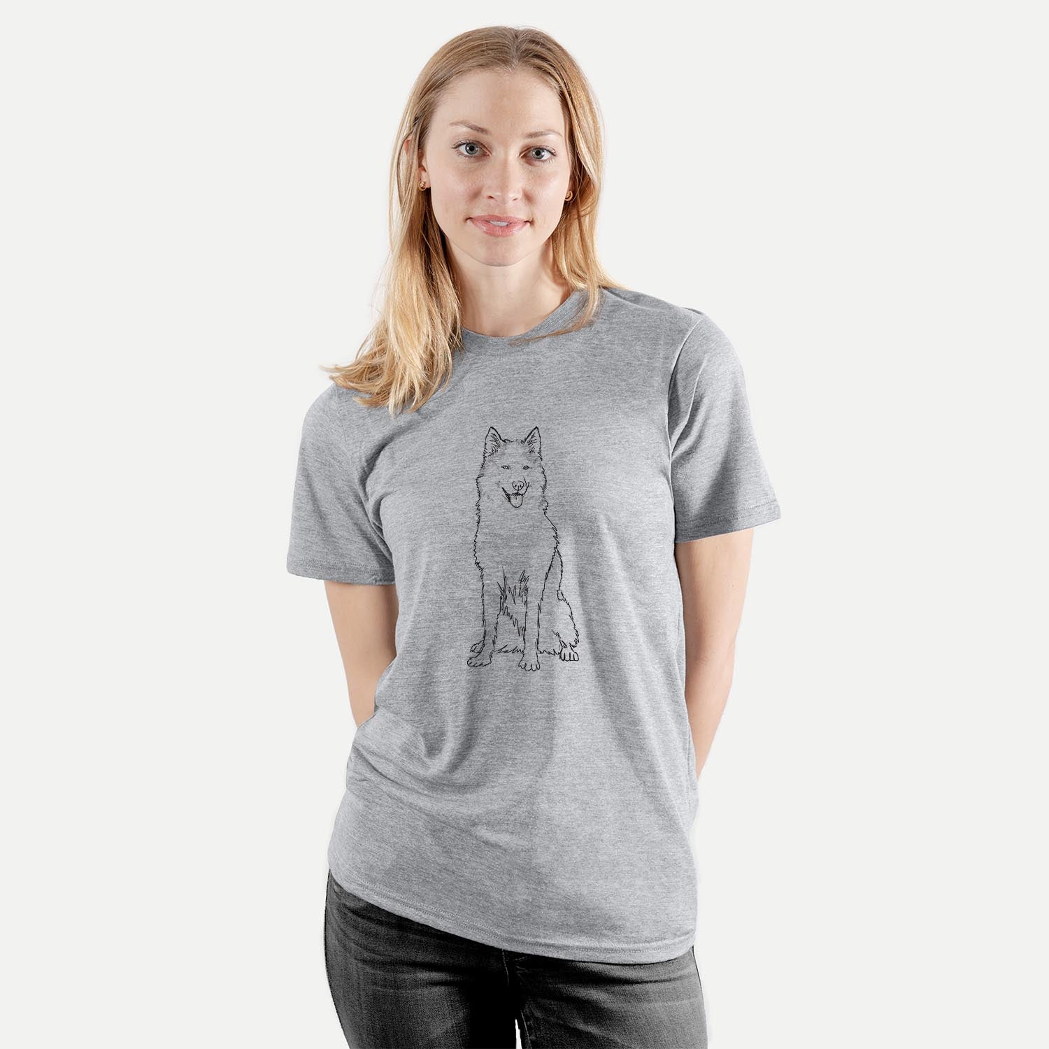 Doodled Allie the Siberian Husky - Unisex Crewneck