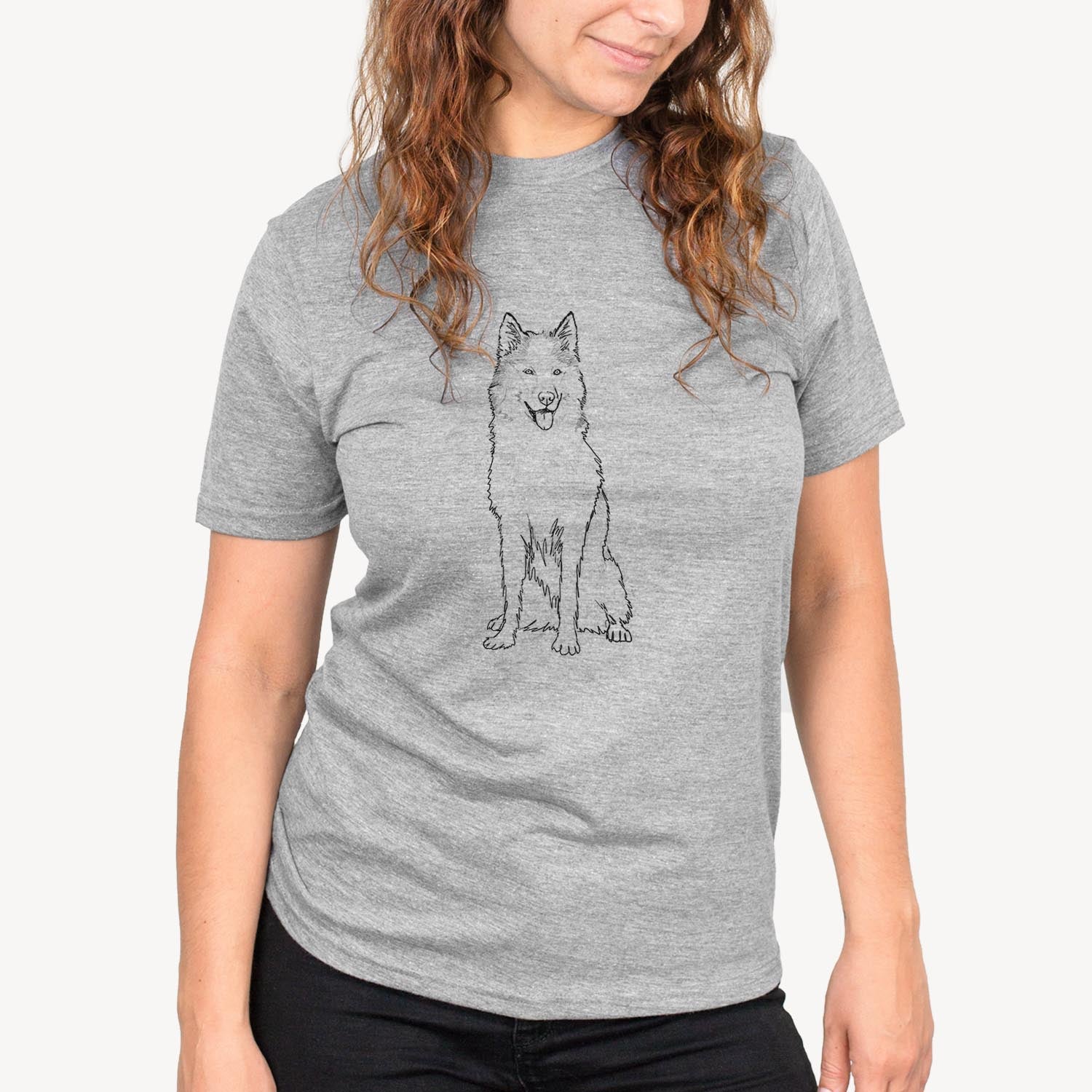 Doodled Allie the Siberian Husky - Unisex Crewneck