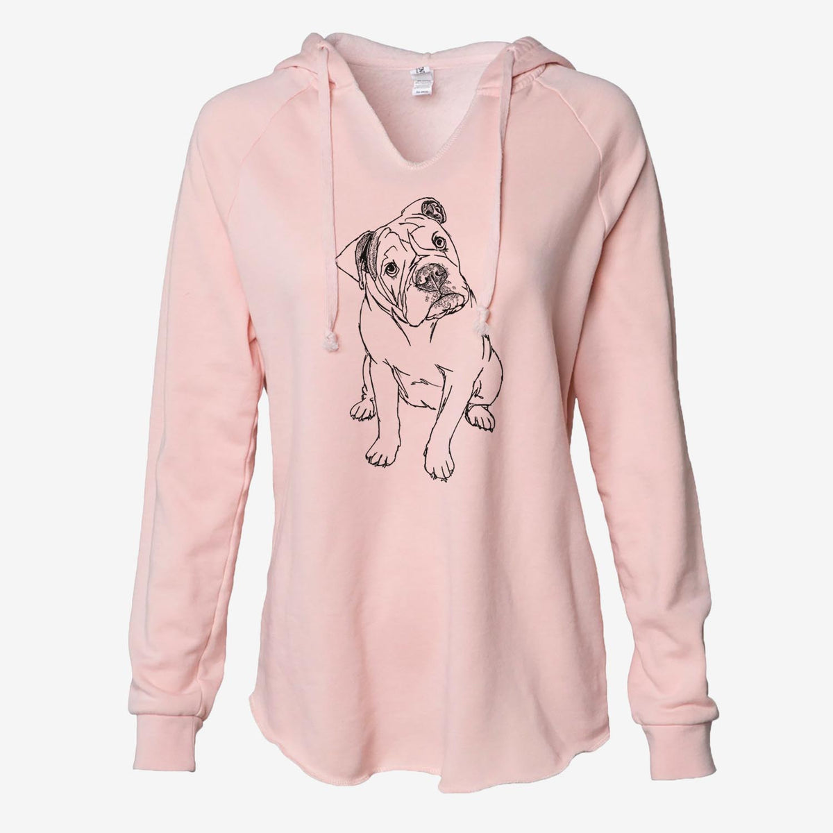 Doodled Archie the Olde English Bulldog - Cali Wave Hooded Sweatshirt
