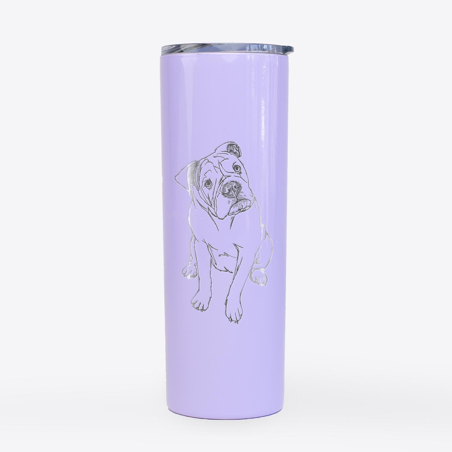 Doodled Archie the Olde English Bulldog - 20oz Skinny Tumbler