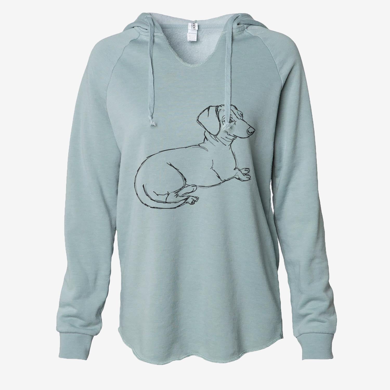 Doodled Bambi the Dachshund - Cali Wave Hooded Sweatshirt