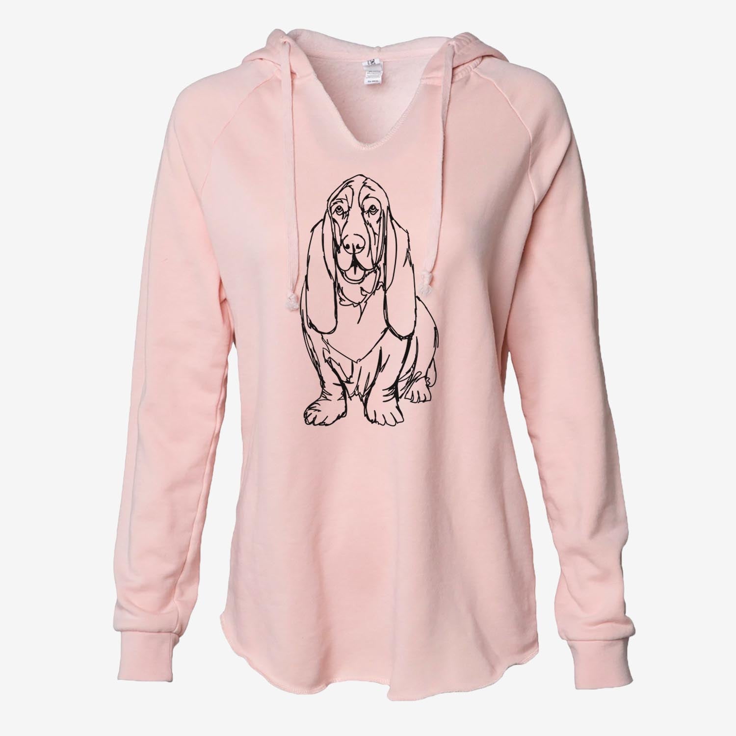 Doodled Basset Hound - Cali Wave Hooded Sweatshirt