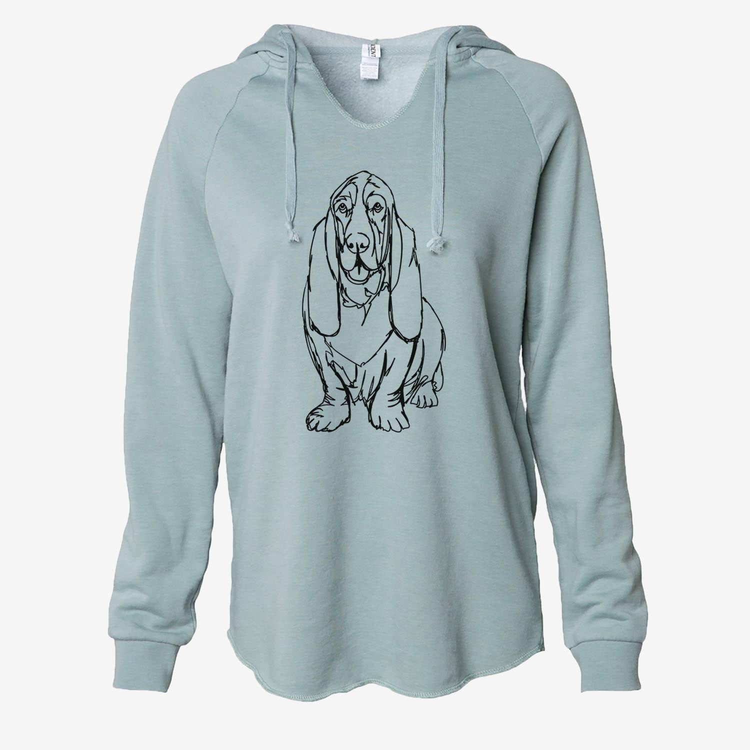 Doodled Basset Hound - Cali Wave Hooded Sweatshirt