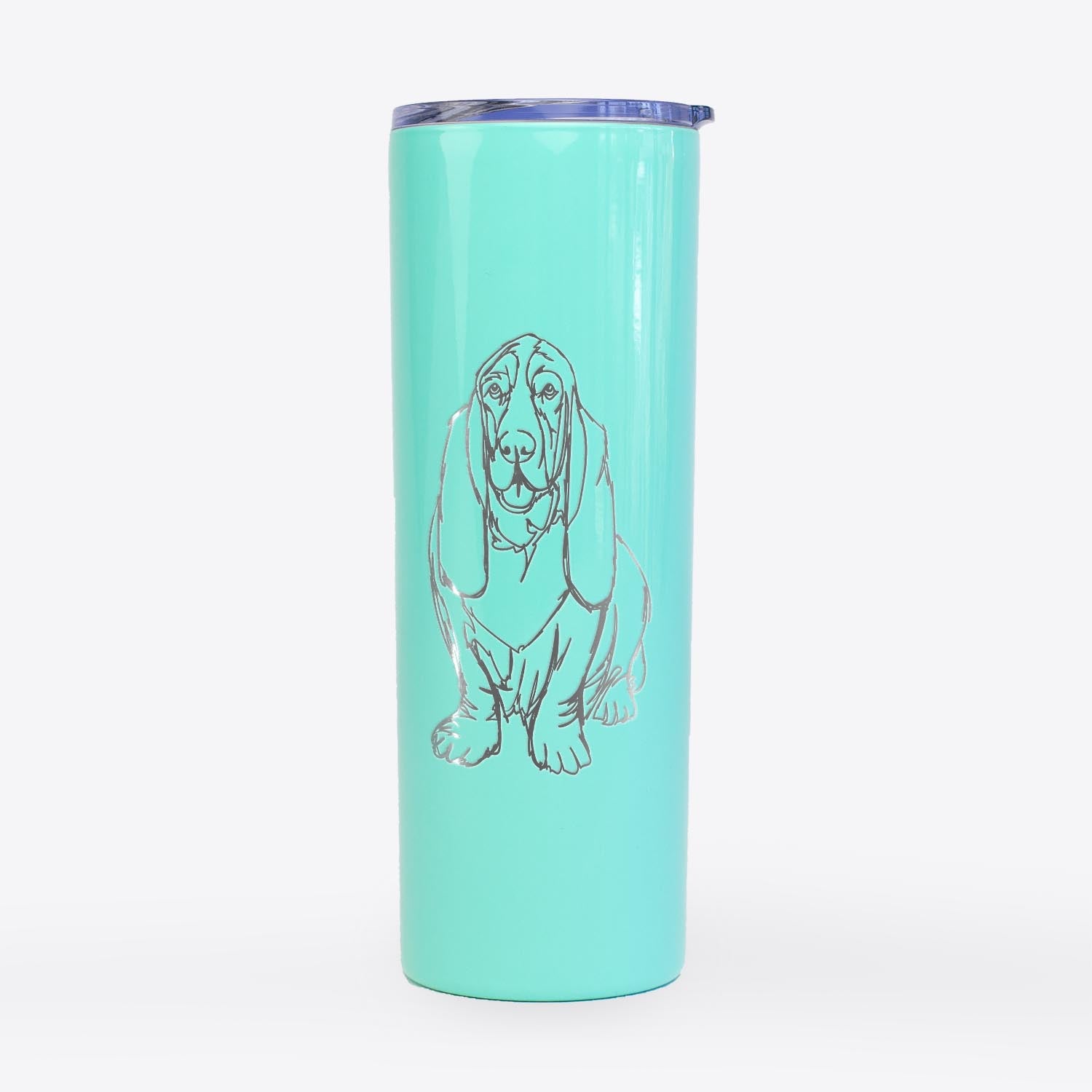 Doodled Basset Hound - 20oz Skinny Tumbler