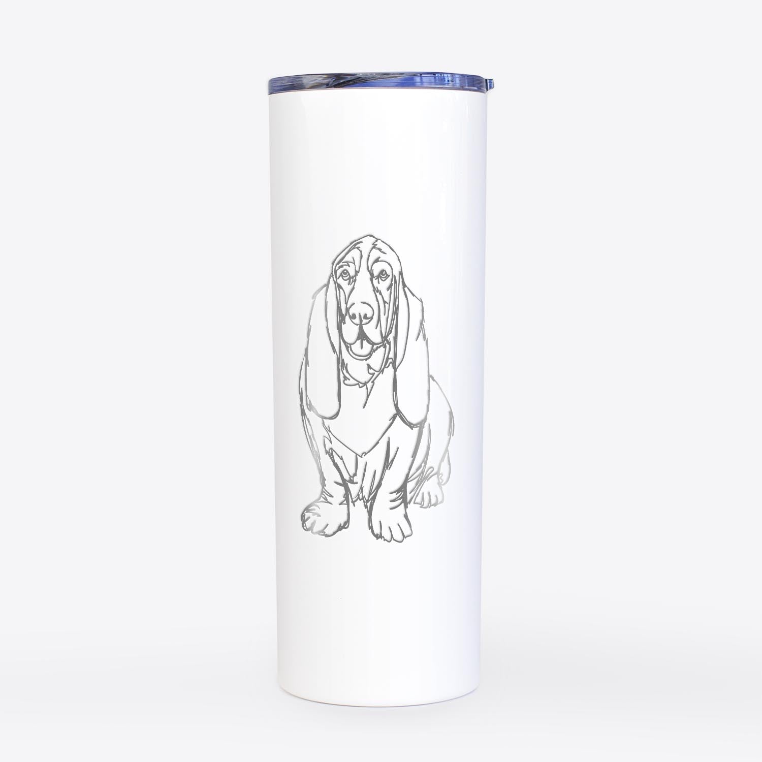 Doodled Basset Hound - 20oz Skinny Tumbler