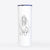 Doodled Basset Hound - 20oz Skinny Tumbler