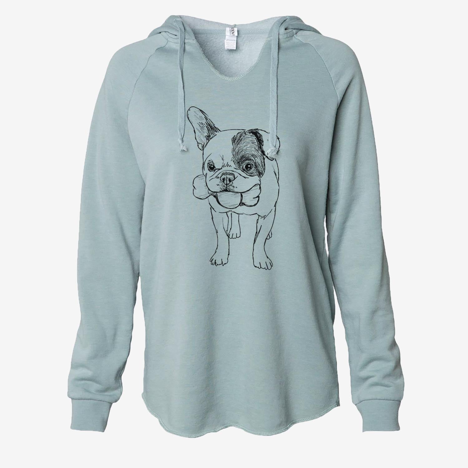 Doodled Beau the French Bulldog - Cali Wave Hooded Sweatshirt