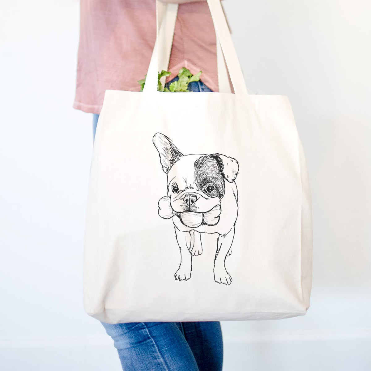 Doodled Beau the French Bulldog - Tote Bag