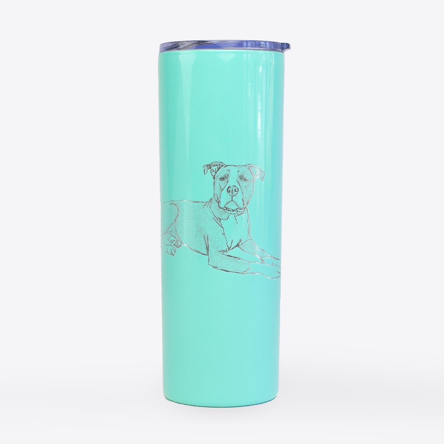 Doodled Bella the Pitbull - 20oz Skinny Tumbler