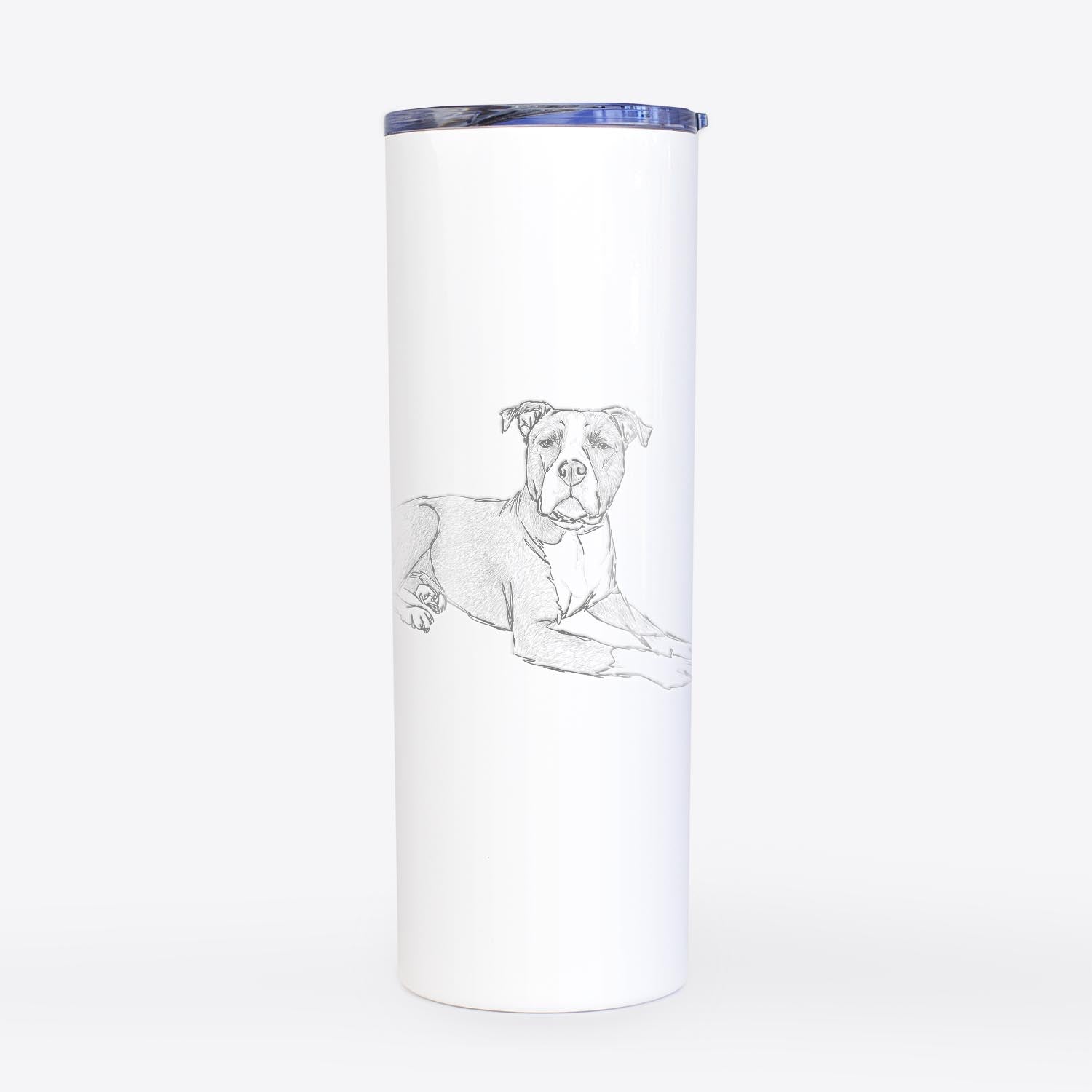 Doodled Bella the Pitbull - 20oz Skinny Tumbler