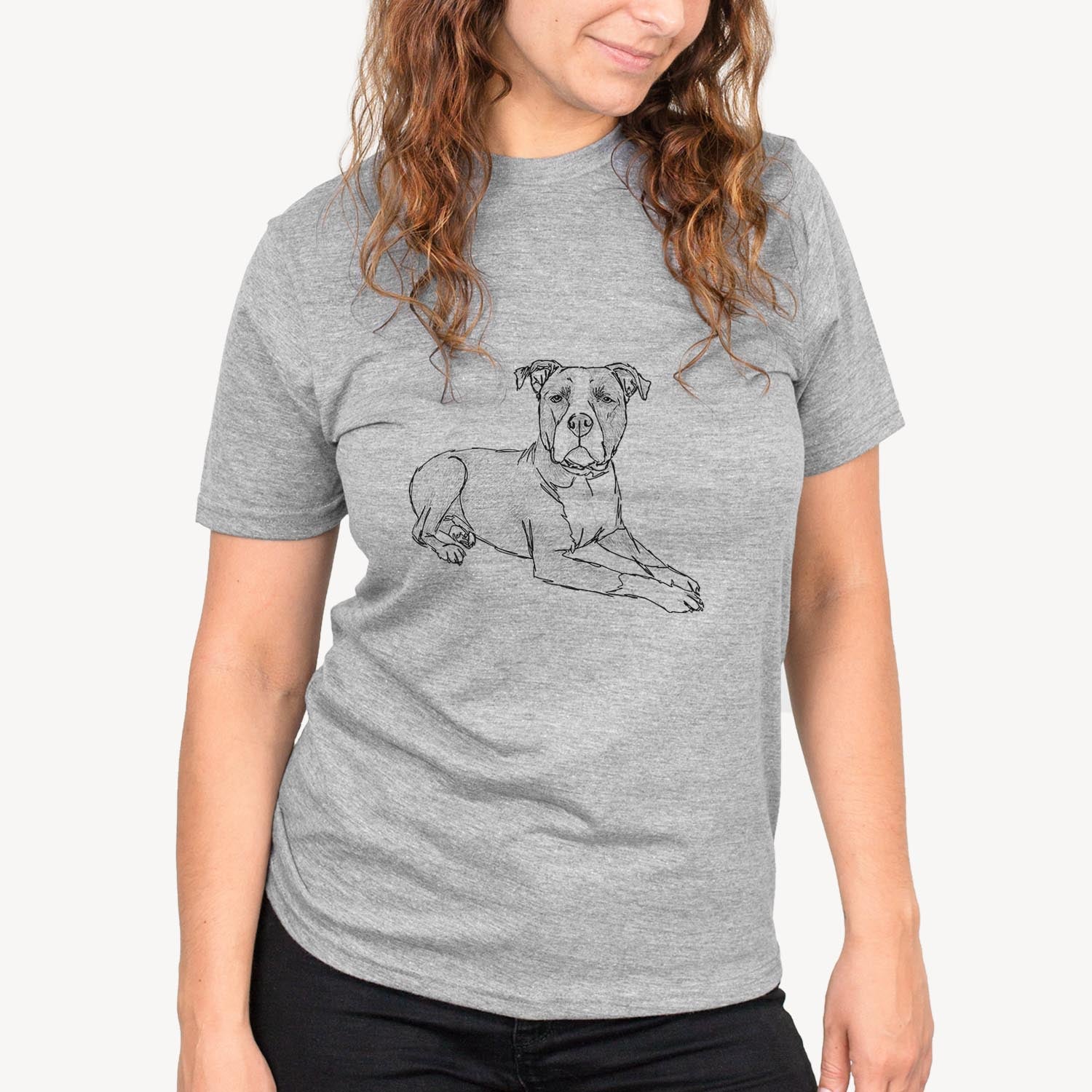 Doodled Bella the Pitbull - Unisex Crewneck