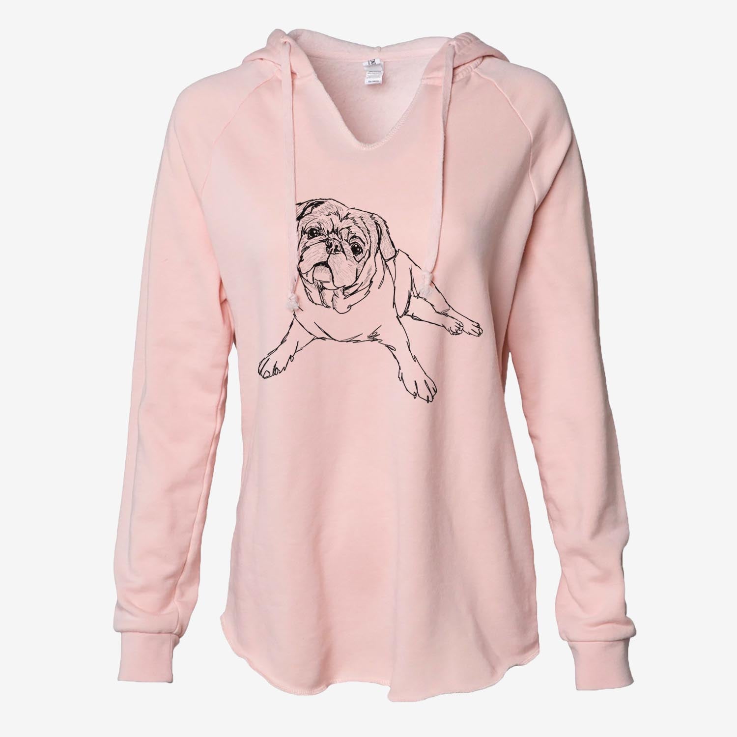 Doodled Benny the Pug - Cali Wave Hooded Sweatshirt