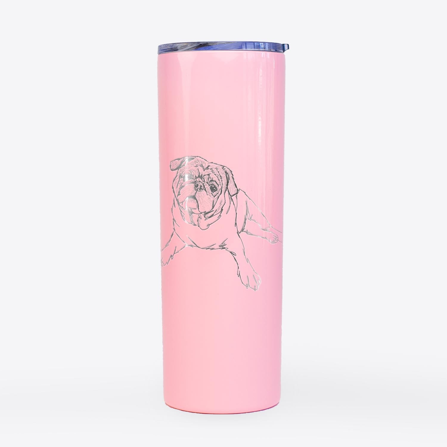 Doodled Benny the Pug - 20oz Skinny Tumbler