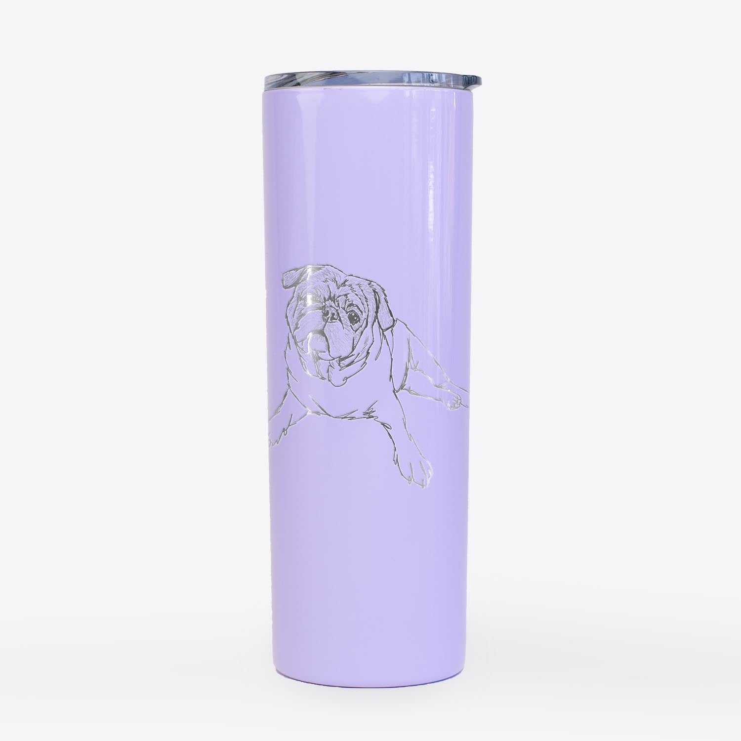 Doodled Benny the Pug - 20oz Skinny Tumbler