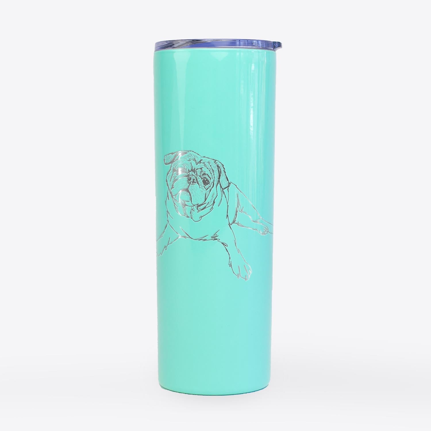 Doodled Benny the Pug - 20oz Skinny Tumbler