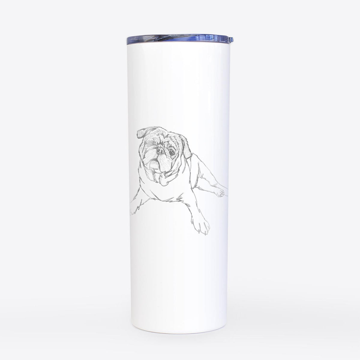 Doodled Benny the Pug - 20oz Skinny Tumbler