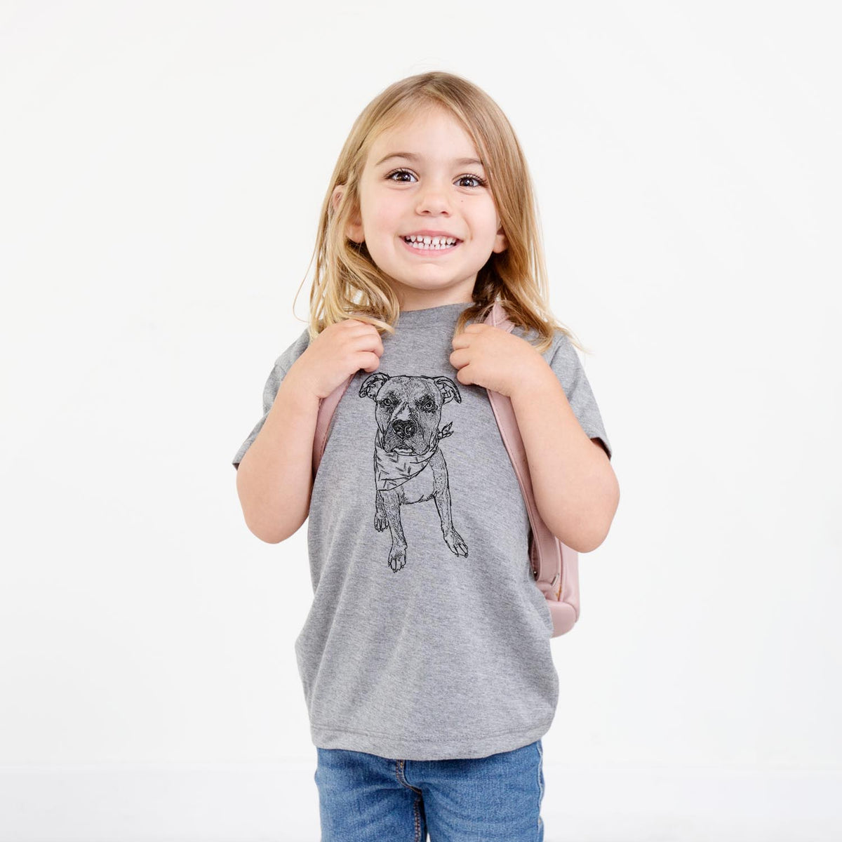 Doodled Benny the American Staffordshire Boxer Mix - Kids/Youth/Toddler Shirt