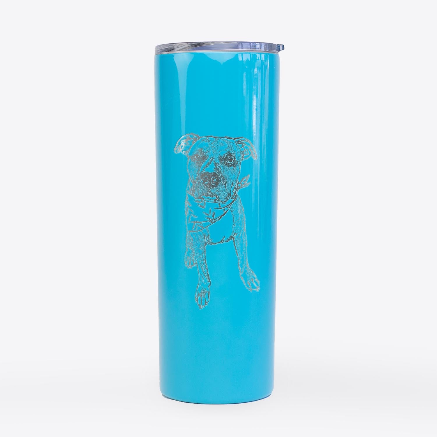 Doodled Benny the American Staffordshire Boxer Mix - 20oz Skinny Tumbler