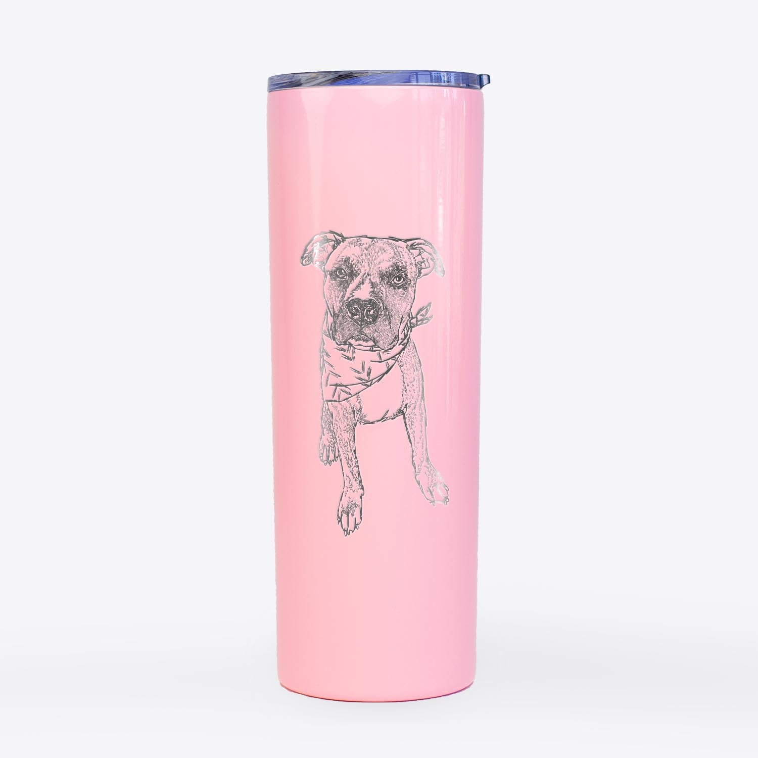 Doodled Benny the American Staffordshire Boxer Mix - 20oz Skinny Tumbler