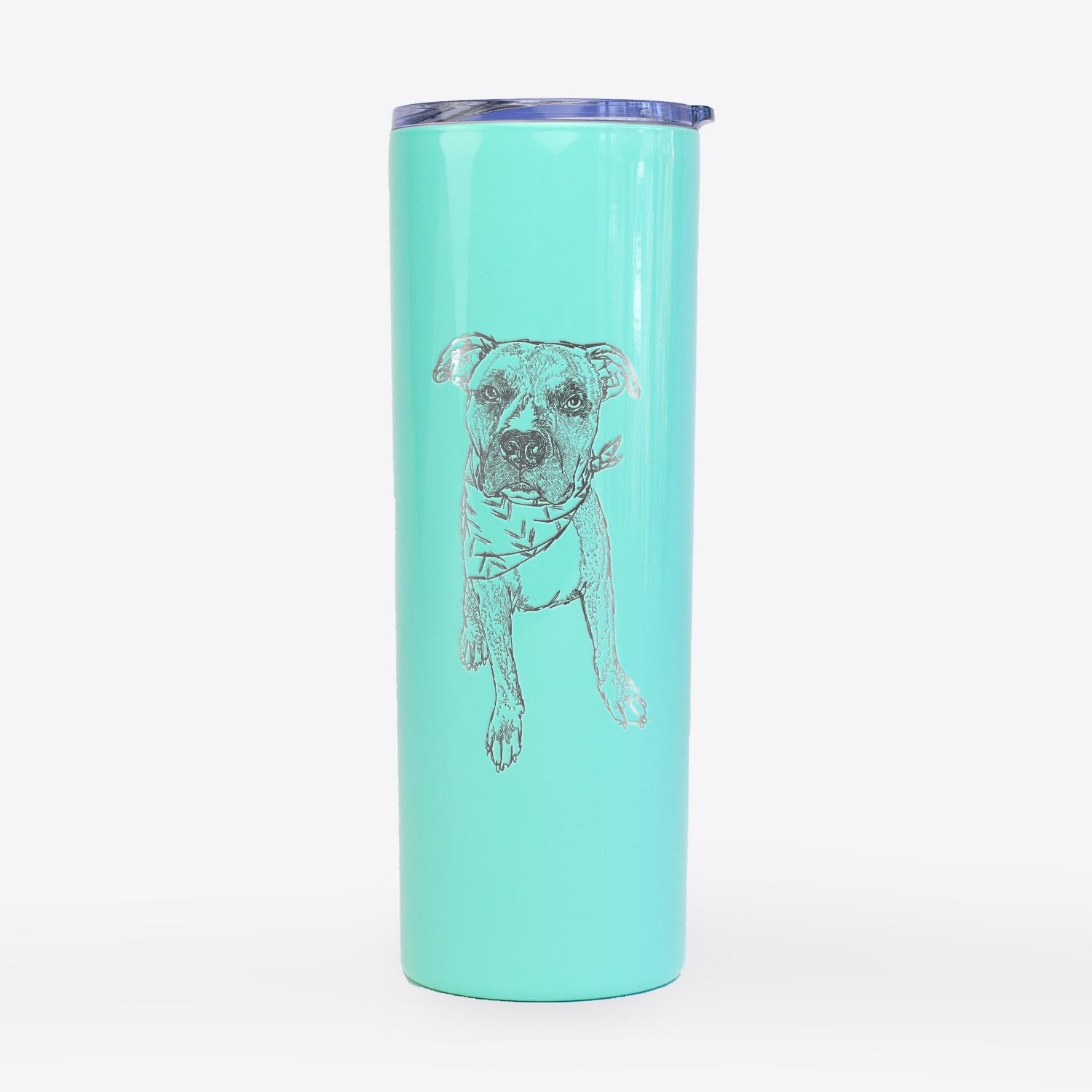 Doodled Benny the American Staffordshire Boxer Mix - 20oz Skinny Tumbler