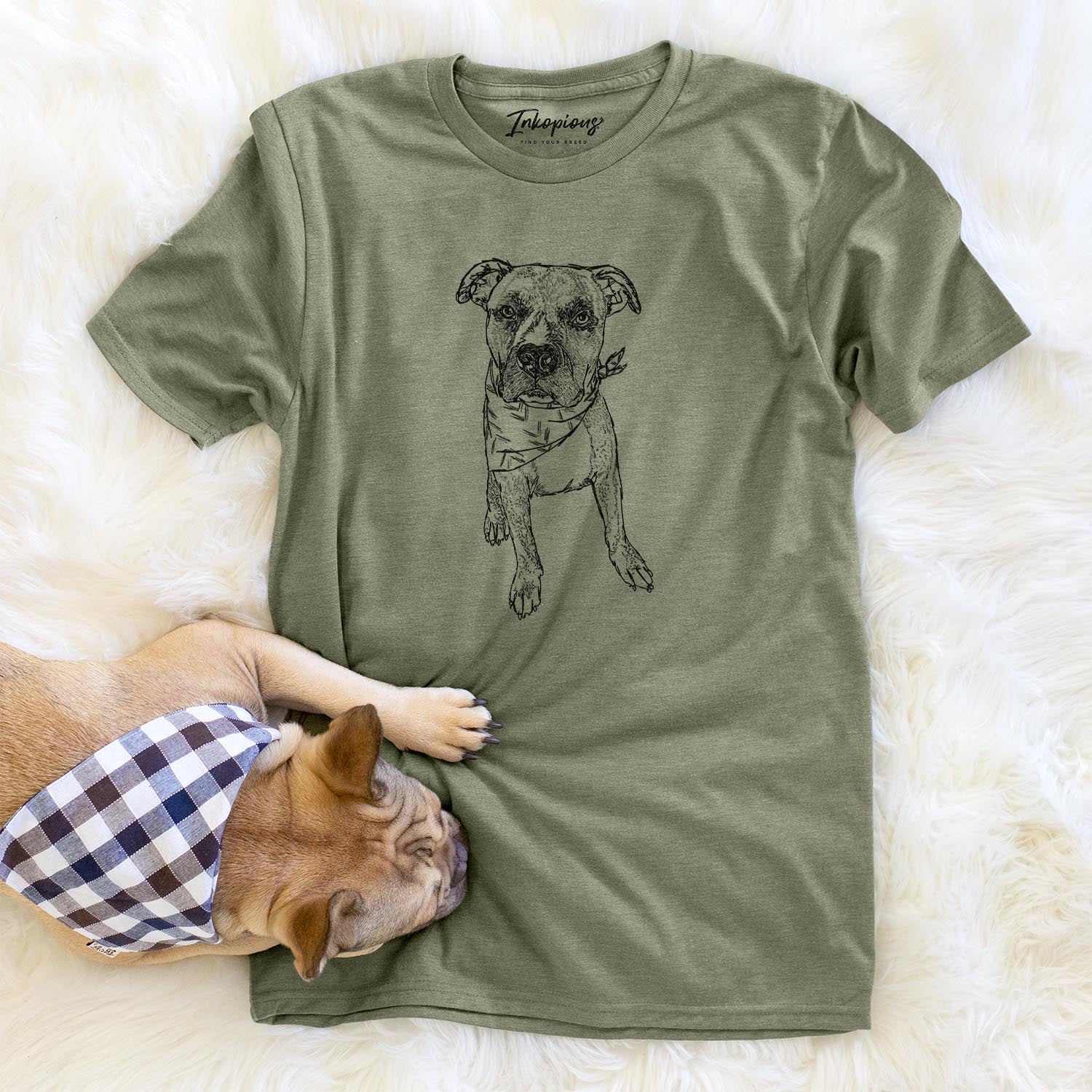 Doodled Benny the American Staffordshire Boxer Mix - Unisex Crewneck