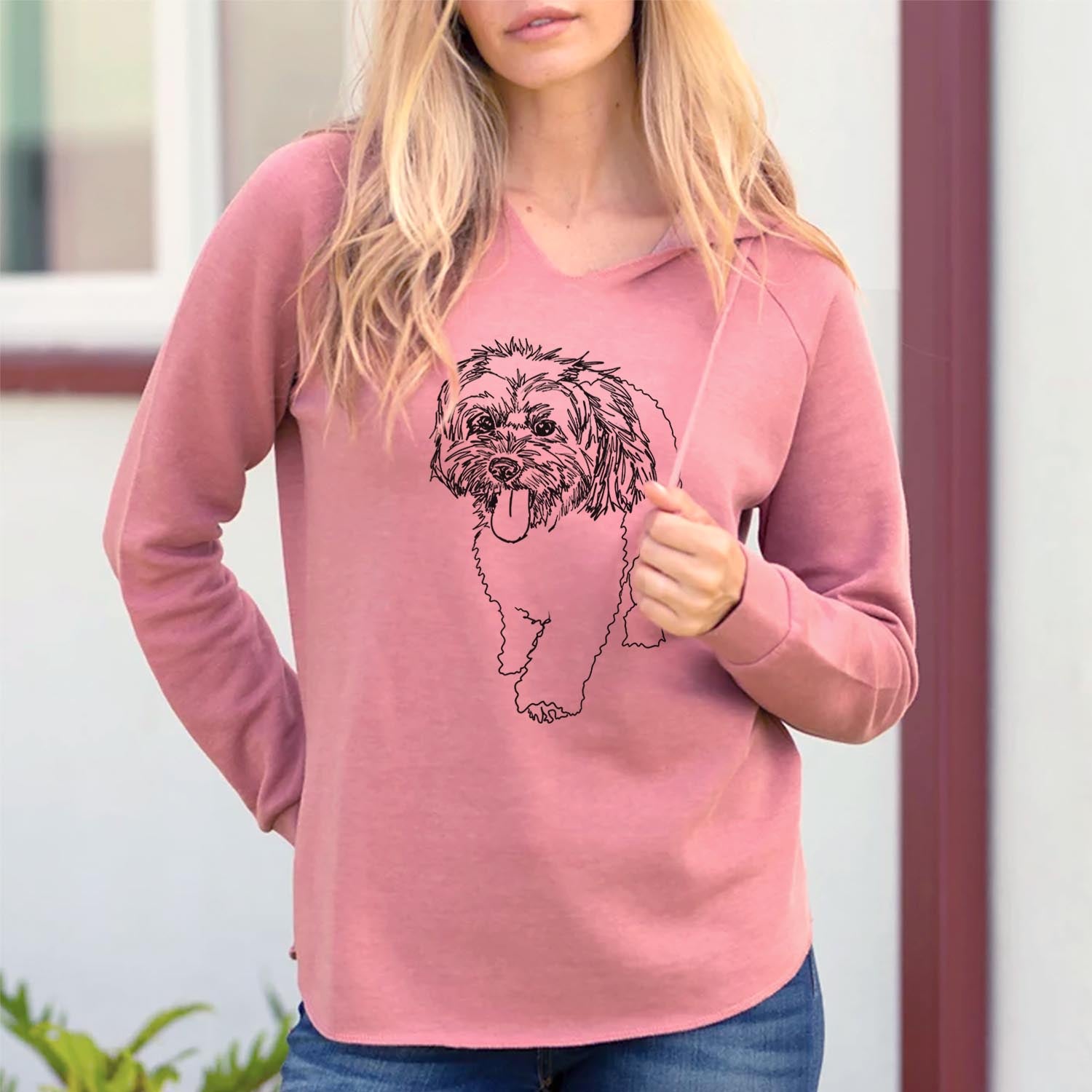 Doodled Benson the Havanese - Cali Wave Hooded Sweatshirt