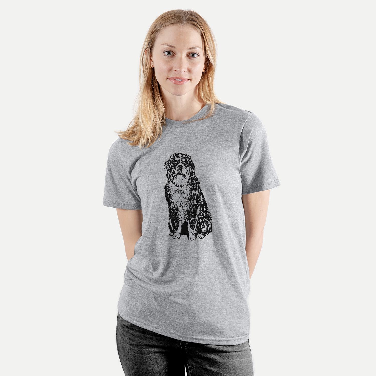 Doodled Bernese Mountain Dog - Unisex Crewneck