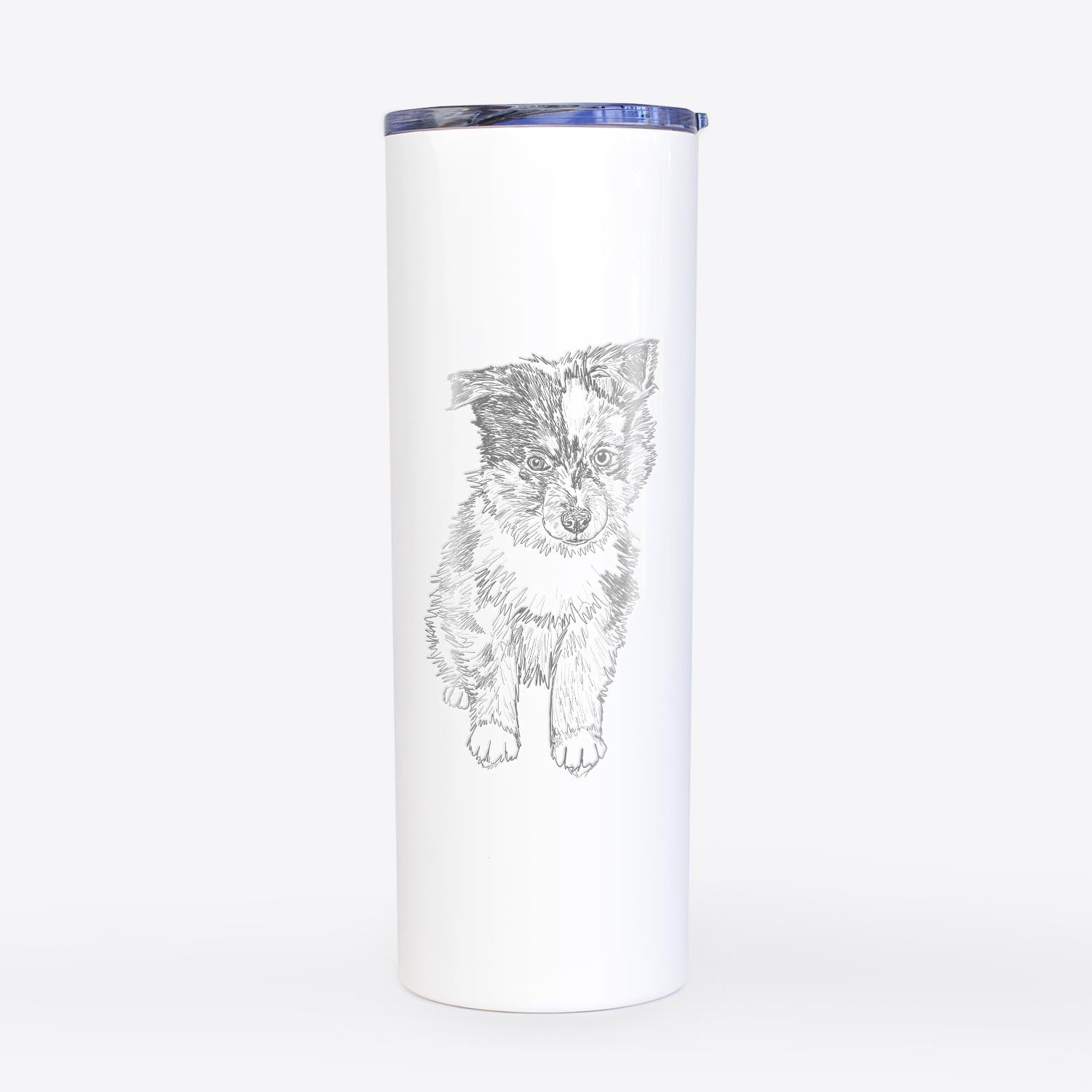 Doodled Bernie the Mini Aussie - 20oz Skinny Tumbler