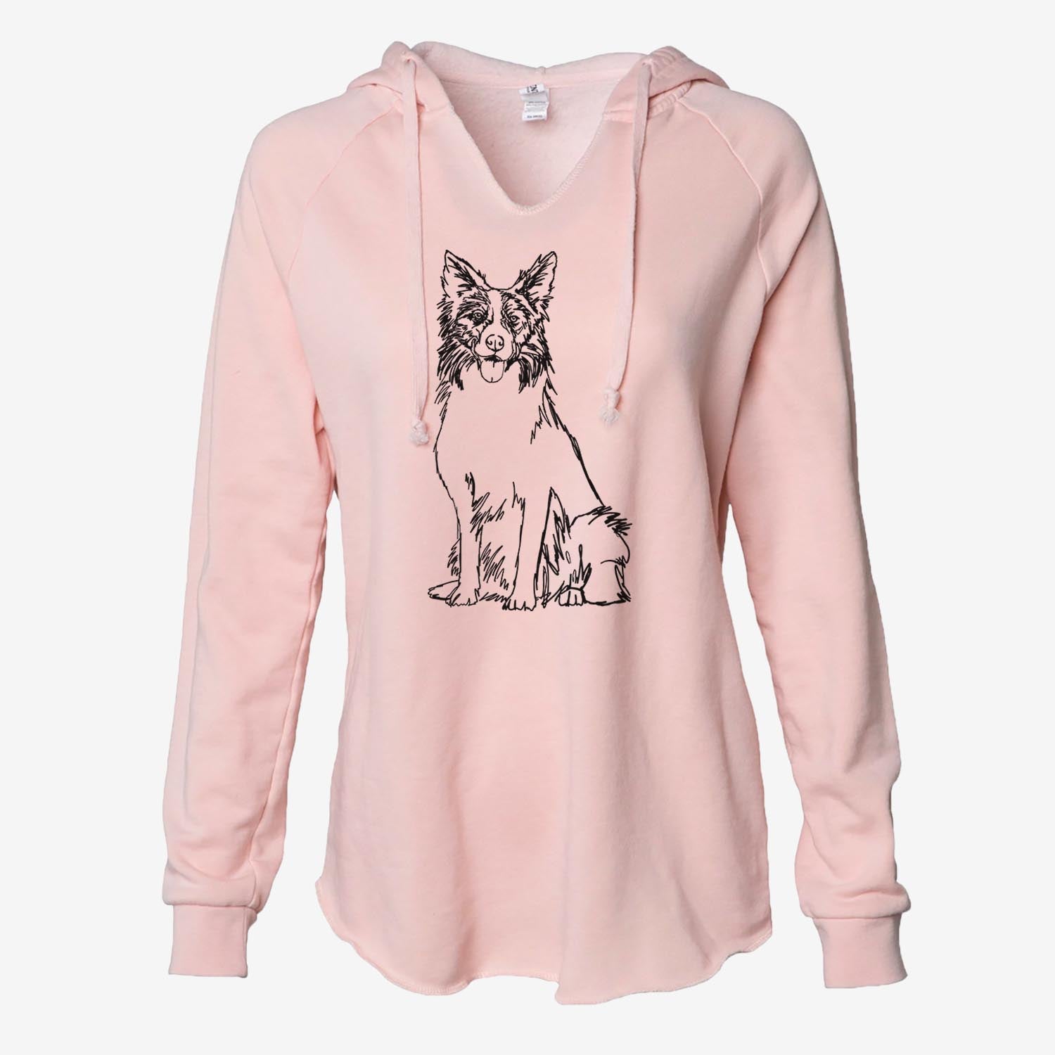 Doodled Border Collie - Cali Wave Hooded Sweatshirt