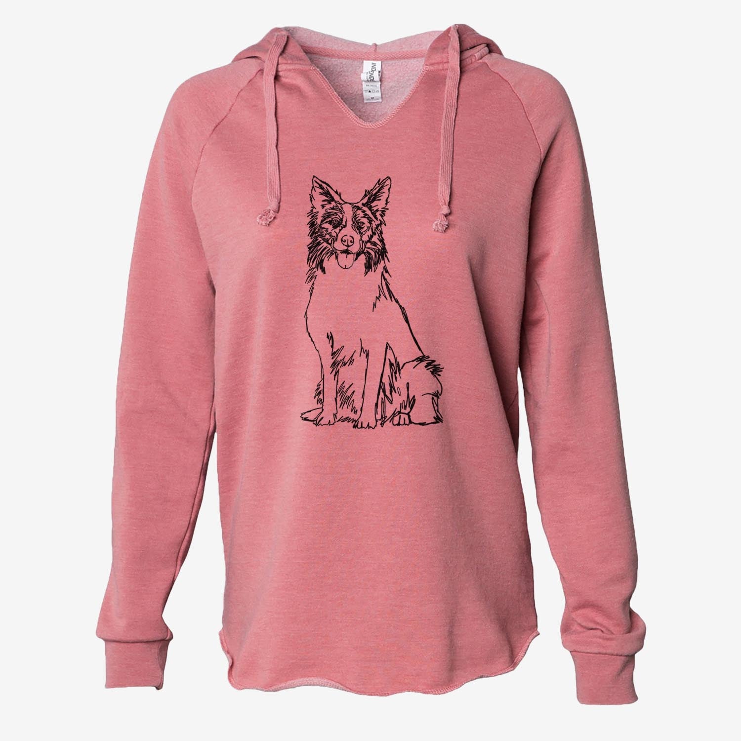 Doodled Border Collie - Cali Wave Hooded Sweatshirt