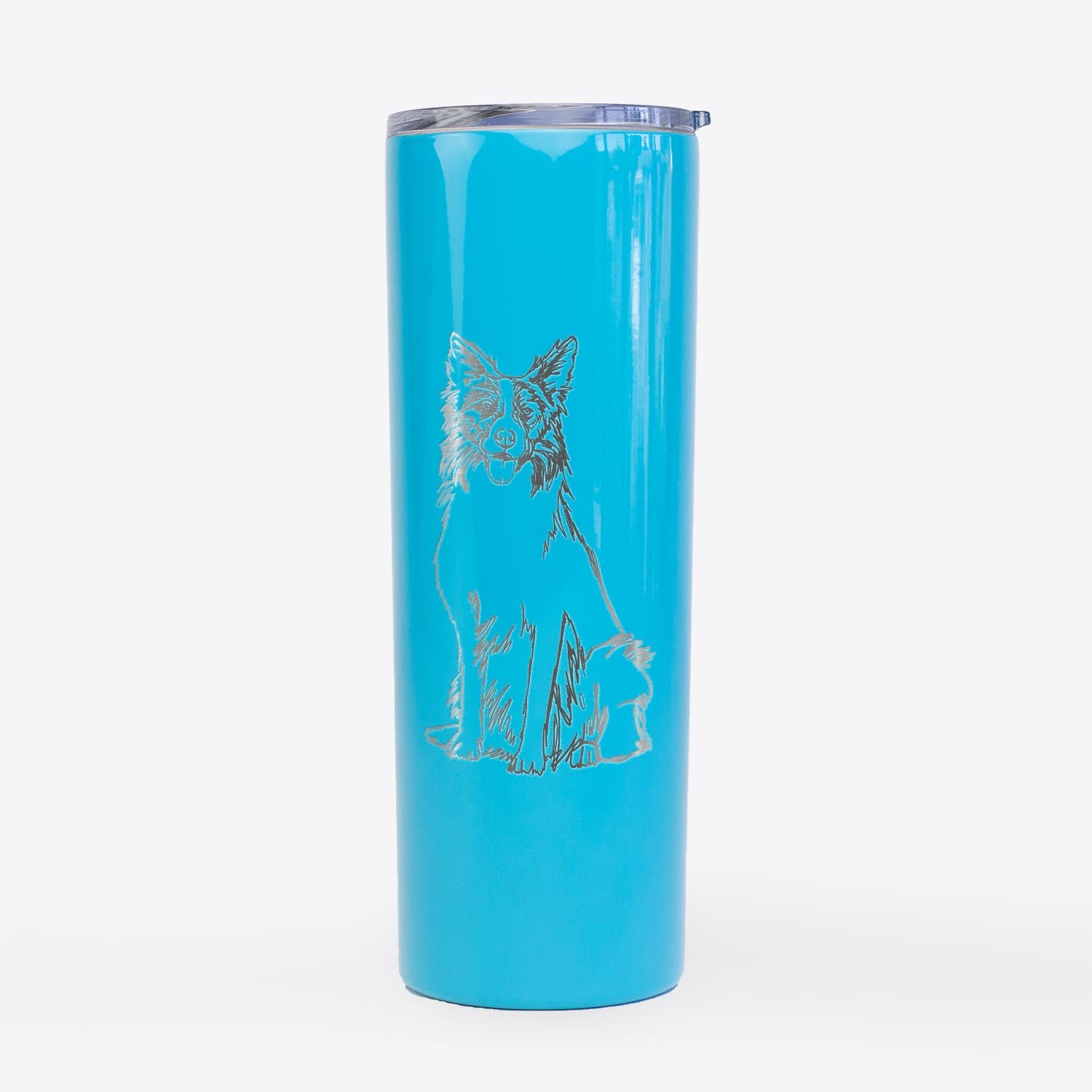 Doodled Border Collie - 20oz Skinny Tumbler