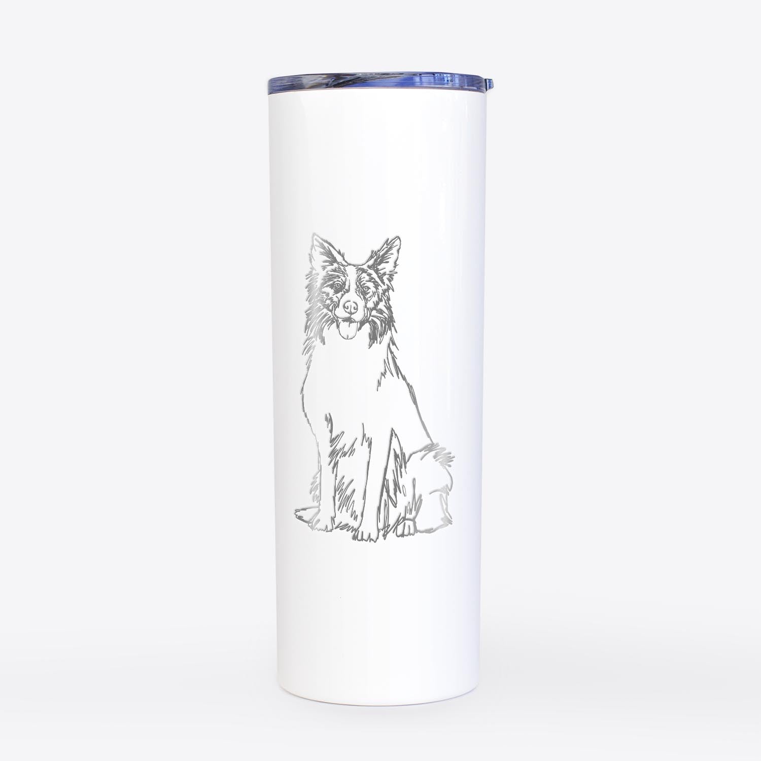 Doodled Border Collie - 20oz Skinny Tumbler