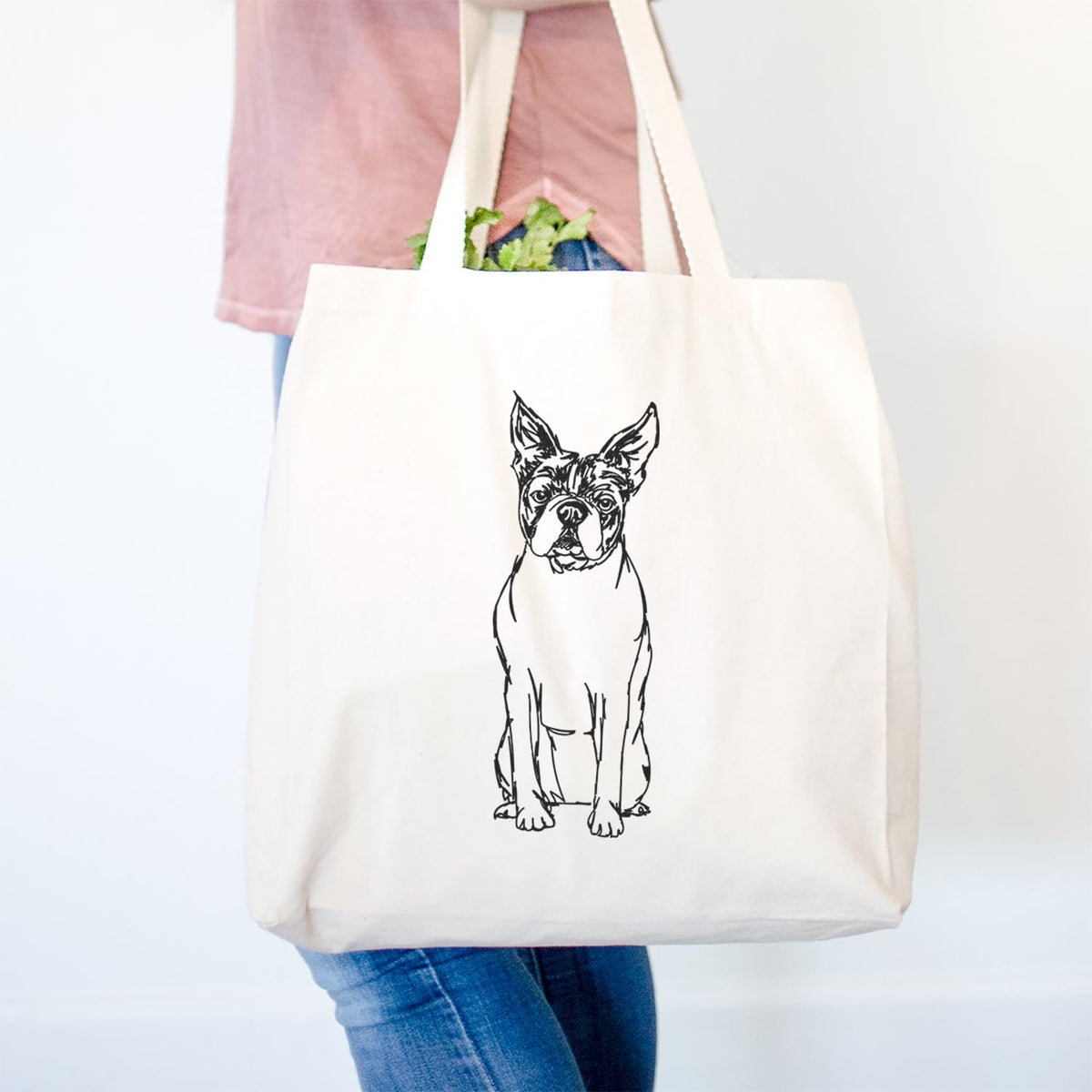 Doodled Boston Terrier - Tote Bag