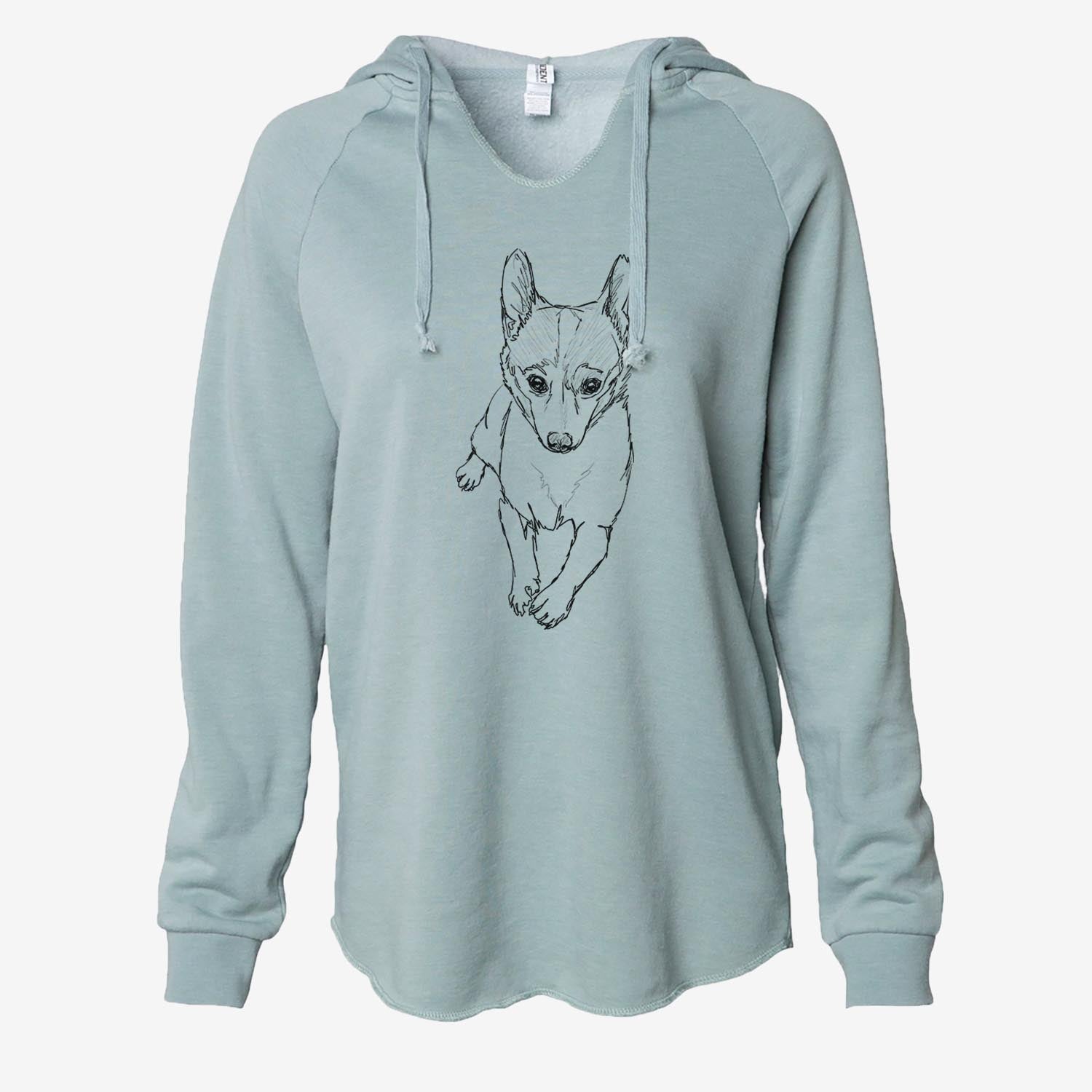 Doodled Buddy the Fox Terrier Chihuahua Mix - Cali Wave Hooded Sweatshirt