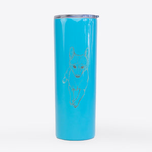 Doodled Buddy the Fox Terrier Chihuahua Mix - 20oz Skinny Tumbler