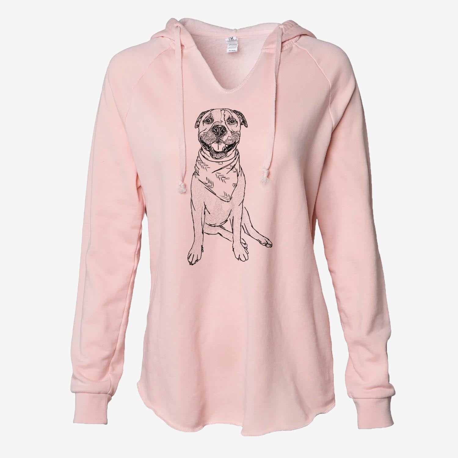 Doodled Buddy the American Staffordshire Terrier - Cali Wave Hooded Sweatshirt