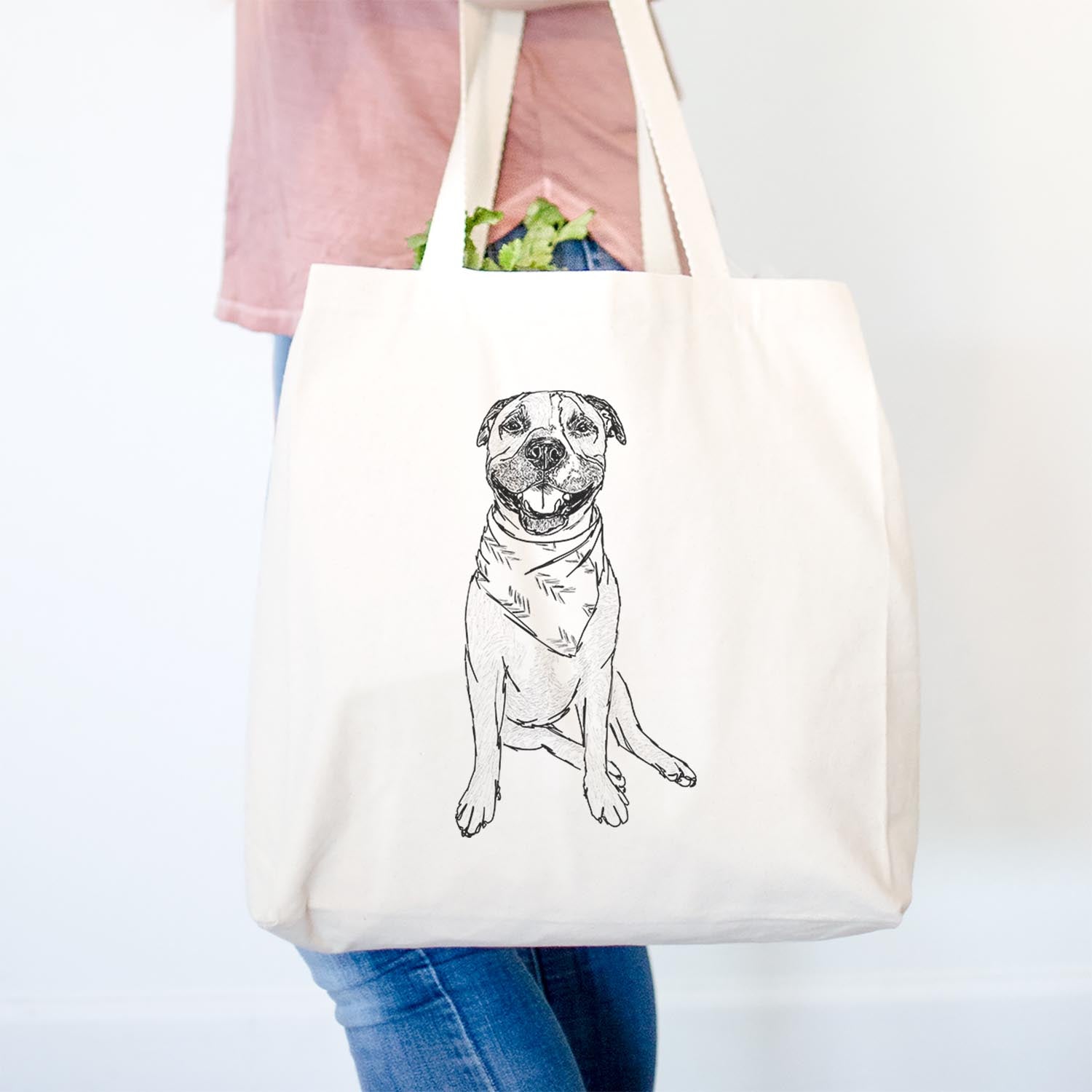 Doodled Buddy the American Staffordshire Terrier - Tote Bag