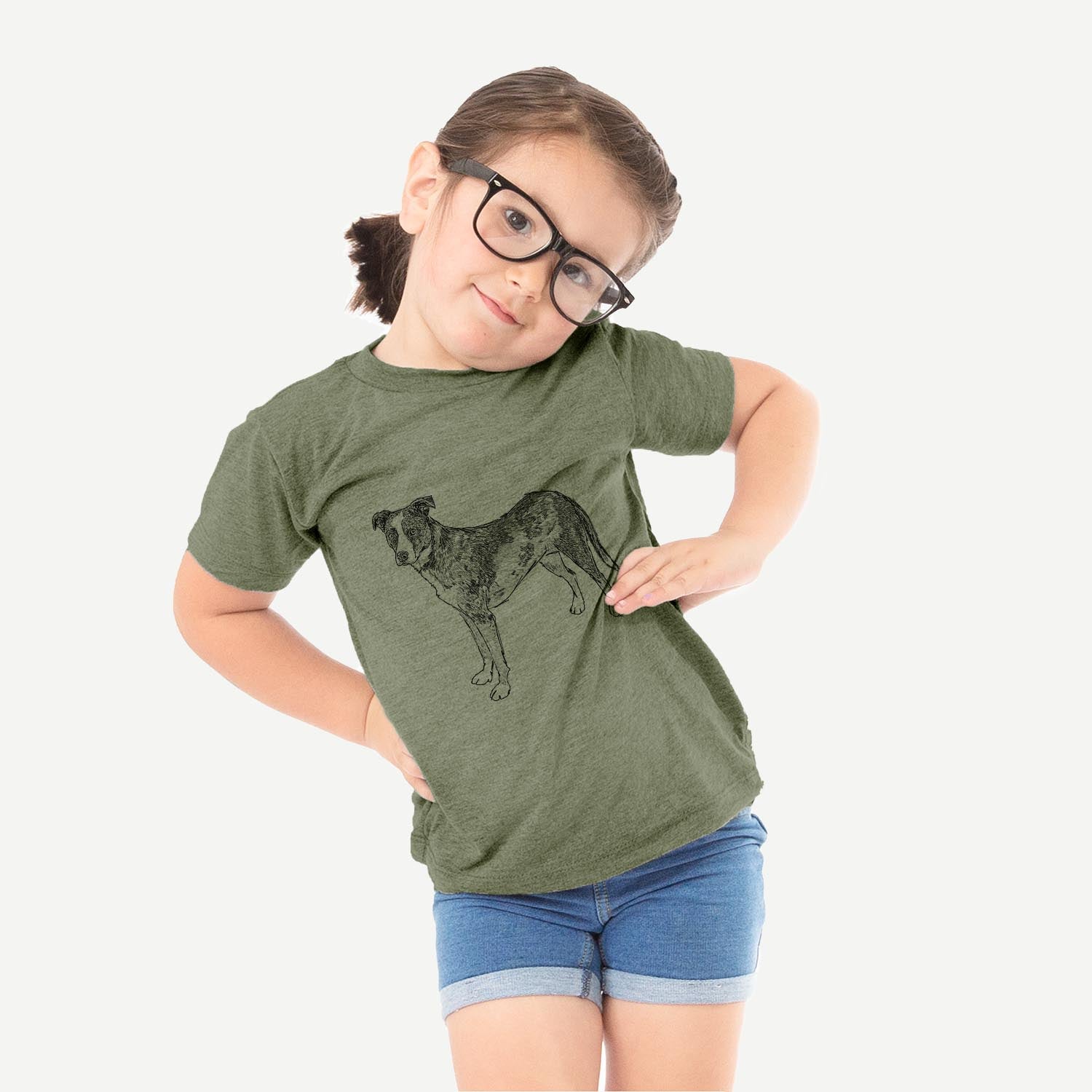 Doodled Carolina the Catahoula/Cattle Dog Mix - Kids/Youth/Toddler Shirt