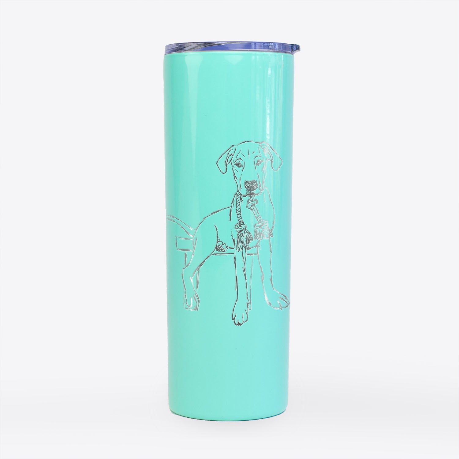 Doodled Carson the Mixed Breed - 20oz Skinny Tumbler