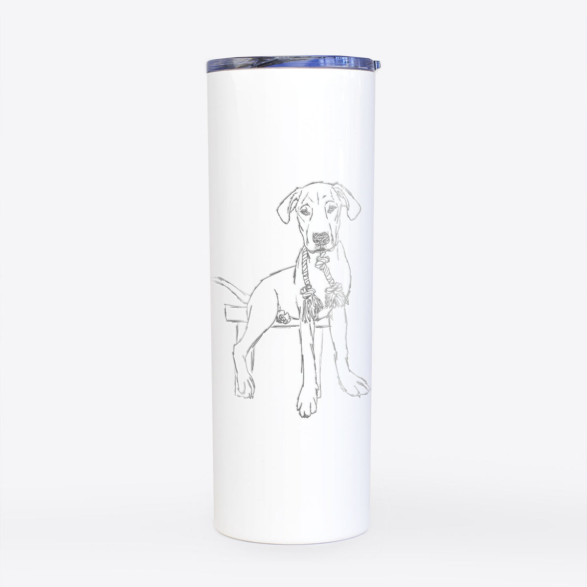 Doodled Carson the Mixed Breed - 20oz Skinny Tumbler