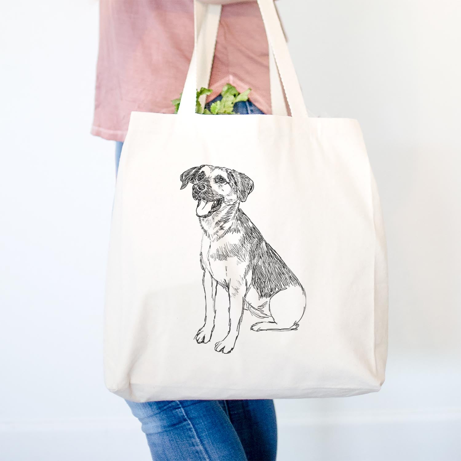Doodled Caymus the Shepherd Mix - Tote Bag