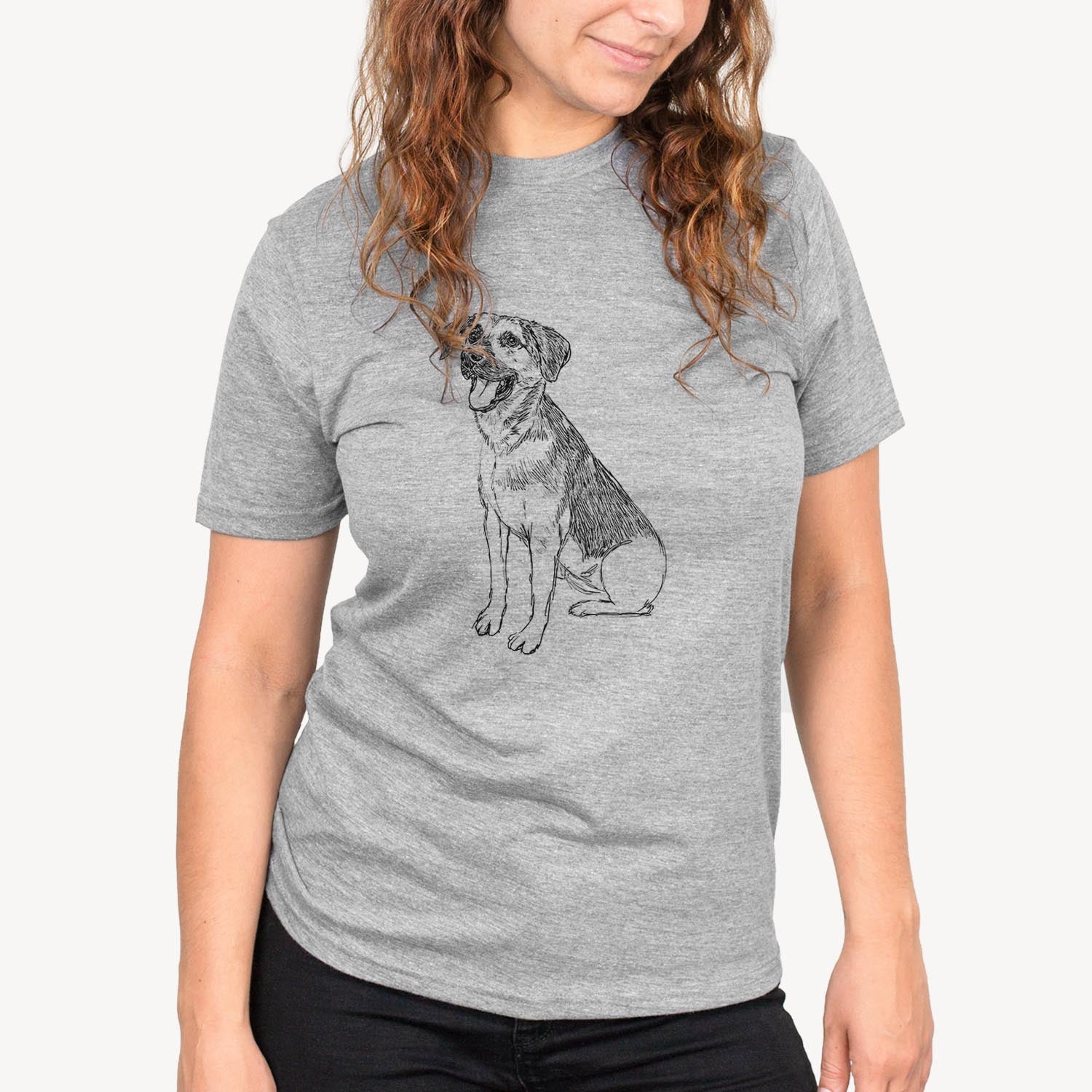 Doodled Caymus the Shepherd Mix - Unisex Crewneck