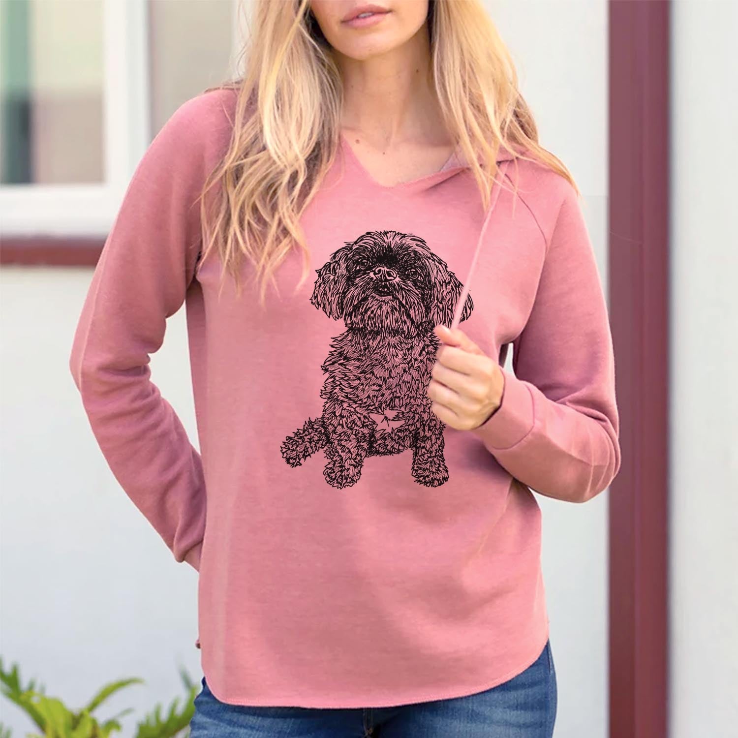 Doodled Chewie the Peekapoo - Cali Wave Hooded Sweatshirt