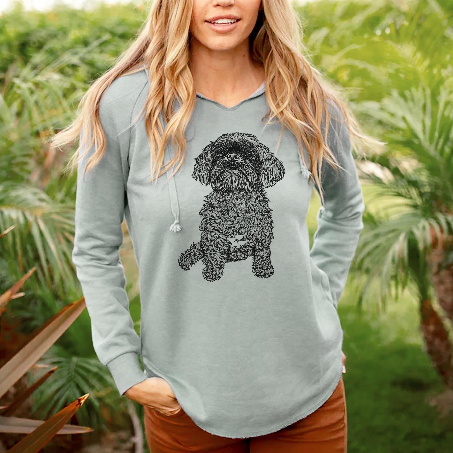 Doodled Chewie the Peekapoo - Cali Wave Hooded Sweatshirt