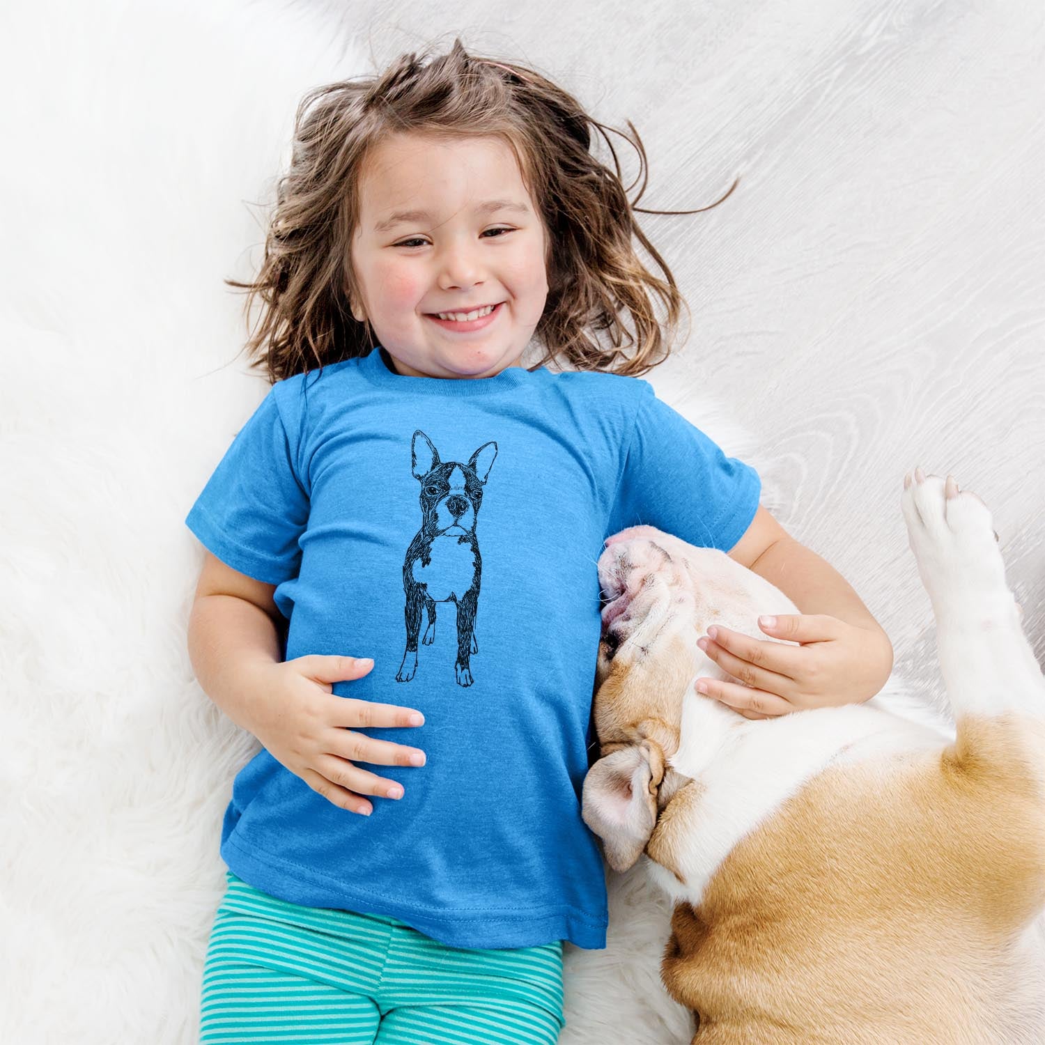 Doodled Cooper the Boston Terrier - Kids/Youth/Toddler Shirt