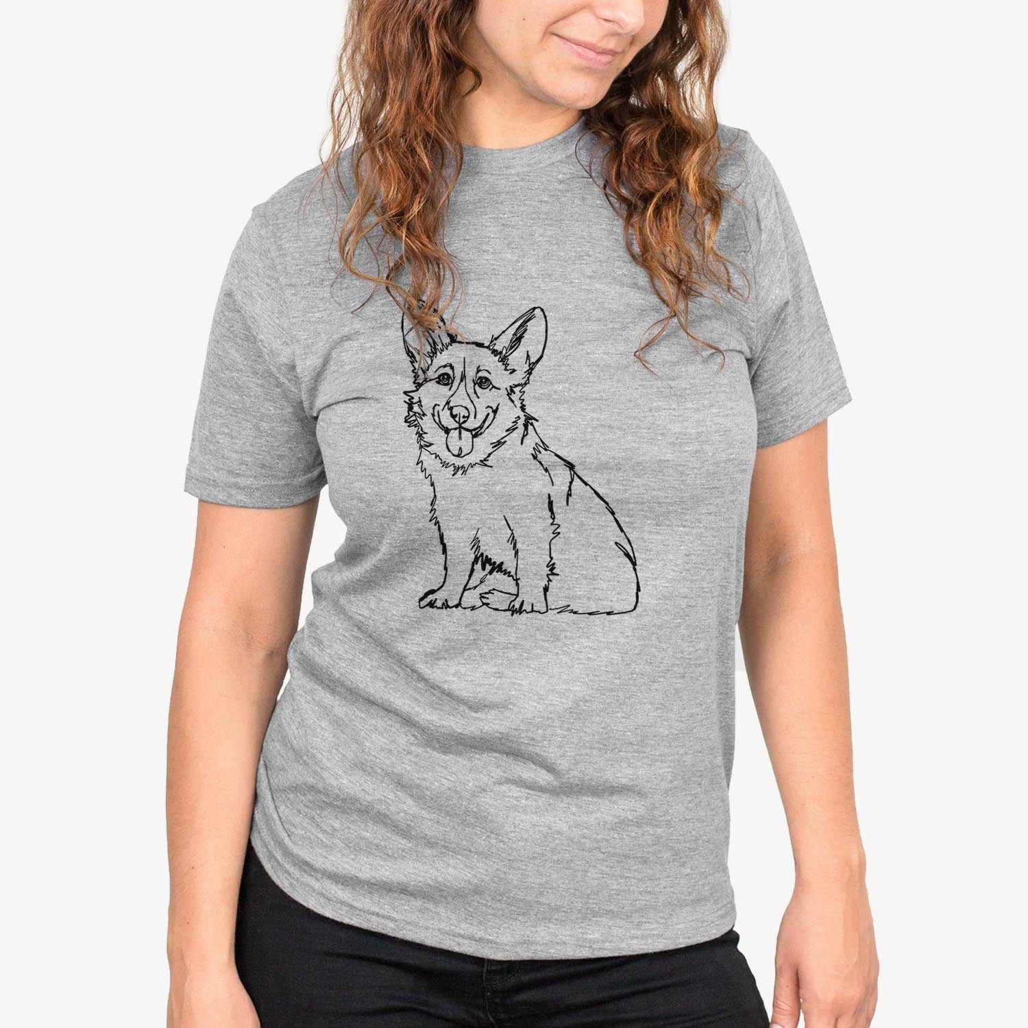 Doodled Corgi - Unisex Crewneck